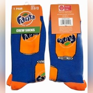 Orange Fanta Soda Socks